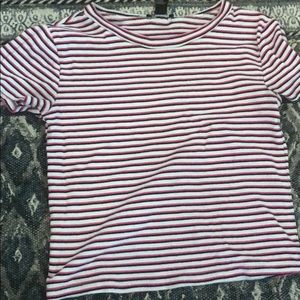 Pink striped tee